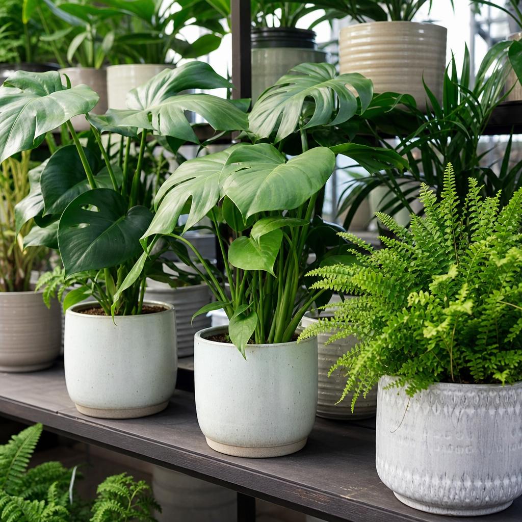 Rows of nursery plants in containers